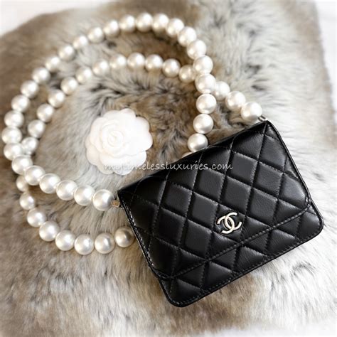 chanel mini woc with pearl strap|Chanel woc wallet.